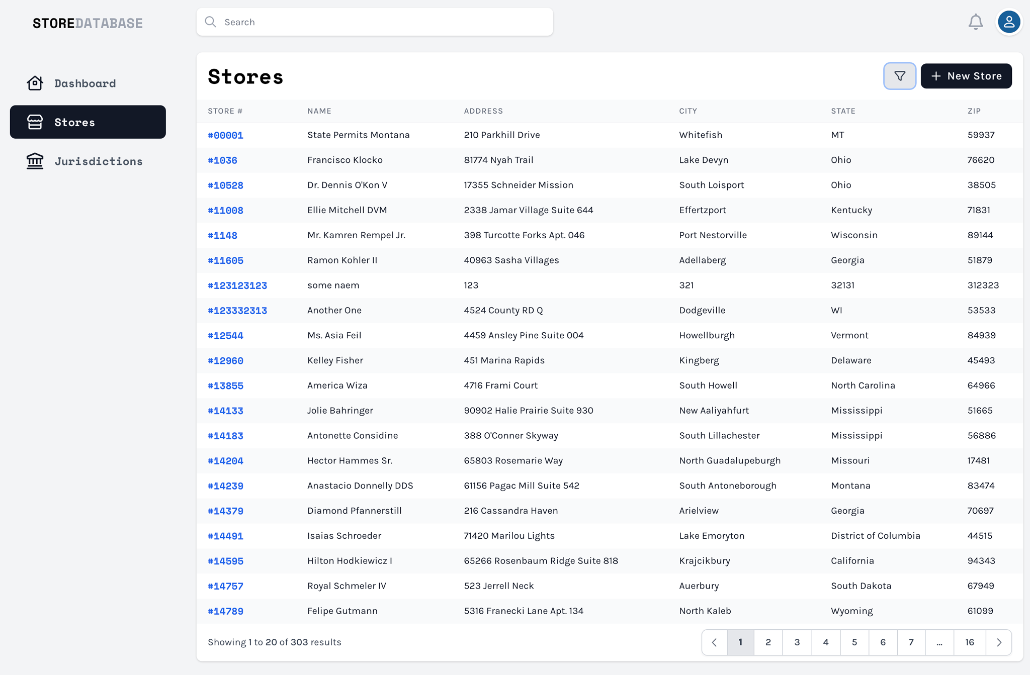 Inbox user interface